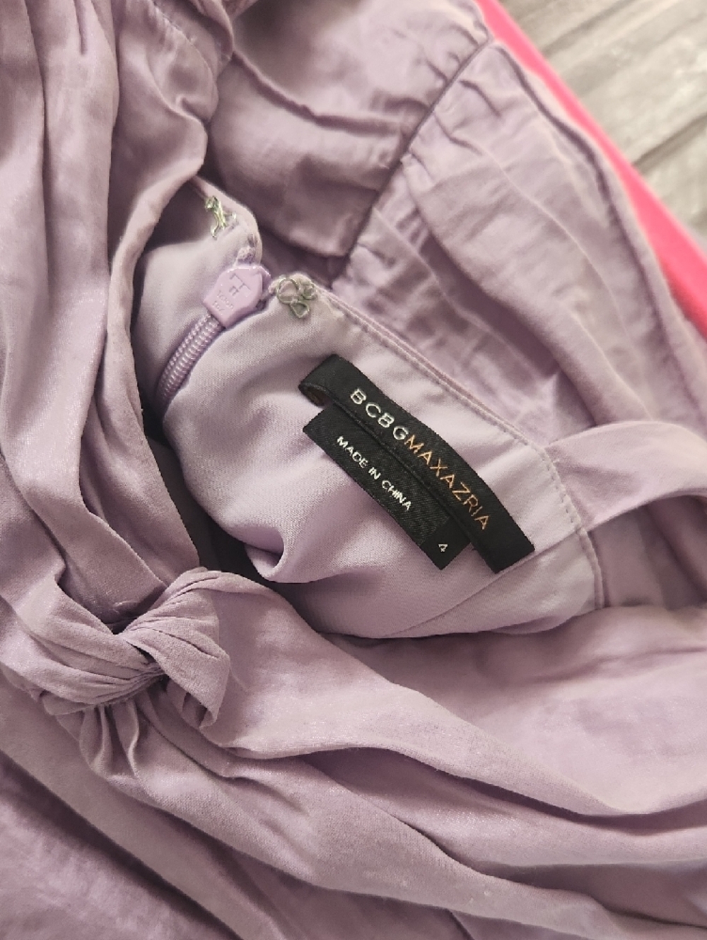 BCBGMaxAzria Lilac Ruched Mini Dress - Picture 8 of 11